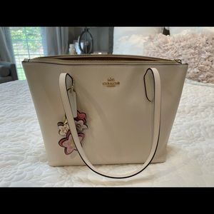 Coach White Tote Bag